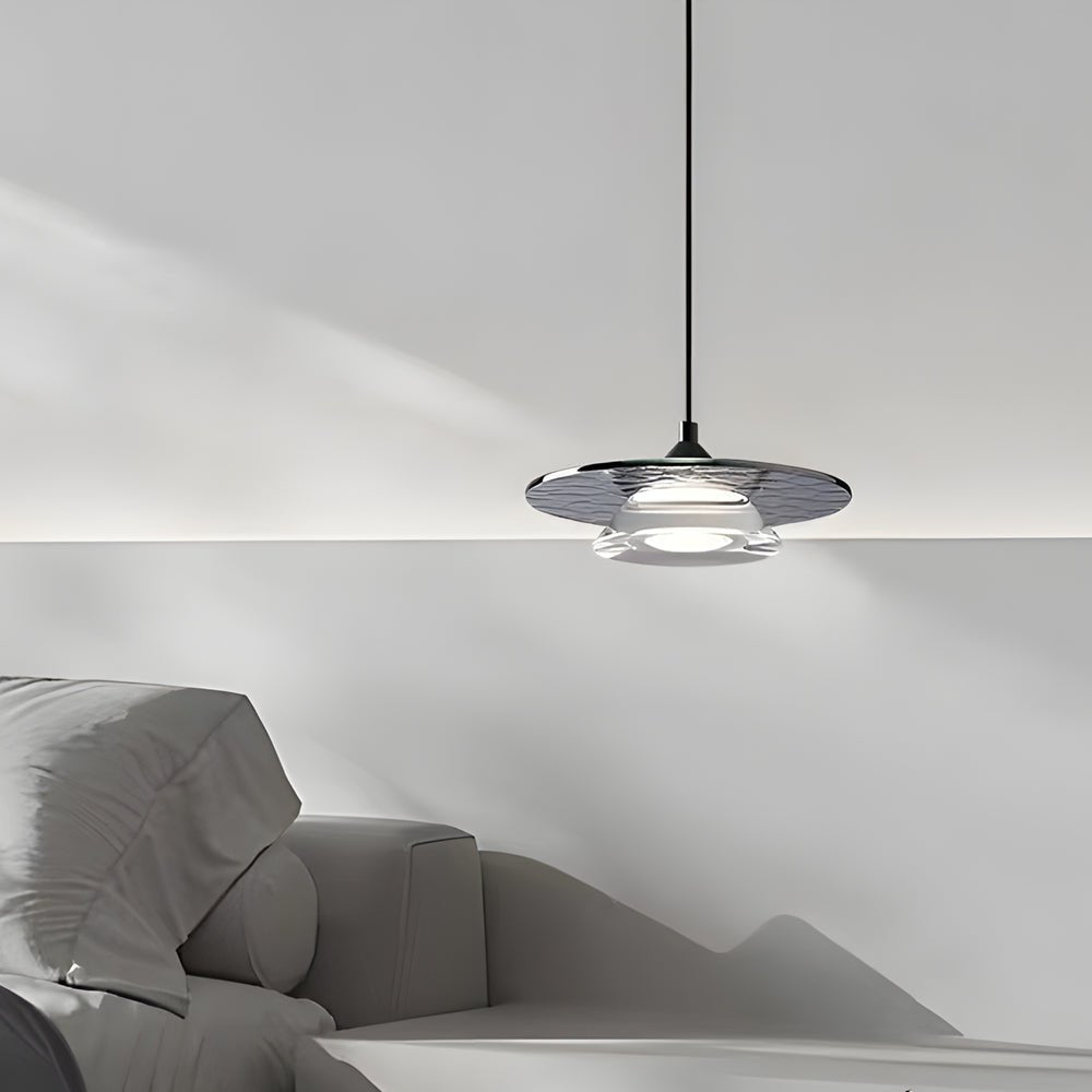 Dia 7'' LED 3 Step Dimming Glass Pendant Light for Italian Kitchen