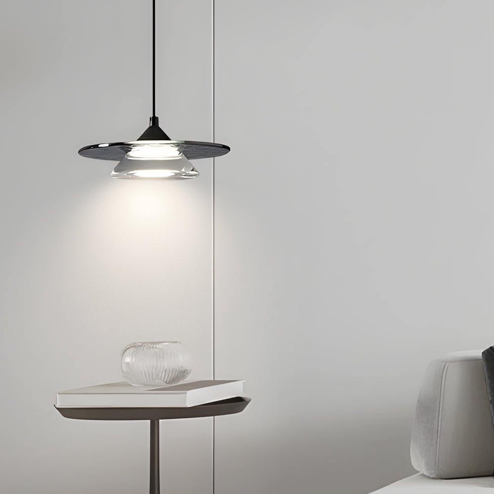 Dia 7'' LED 3 Step Dimming Glass Pendant Light for Italian Kitchen
