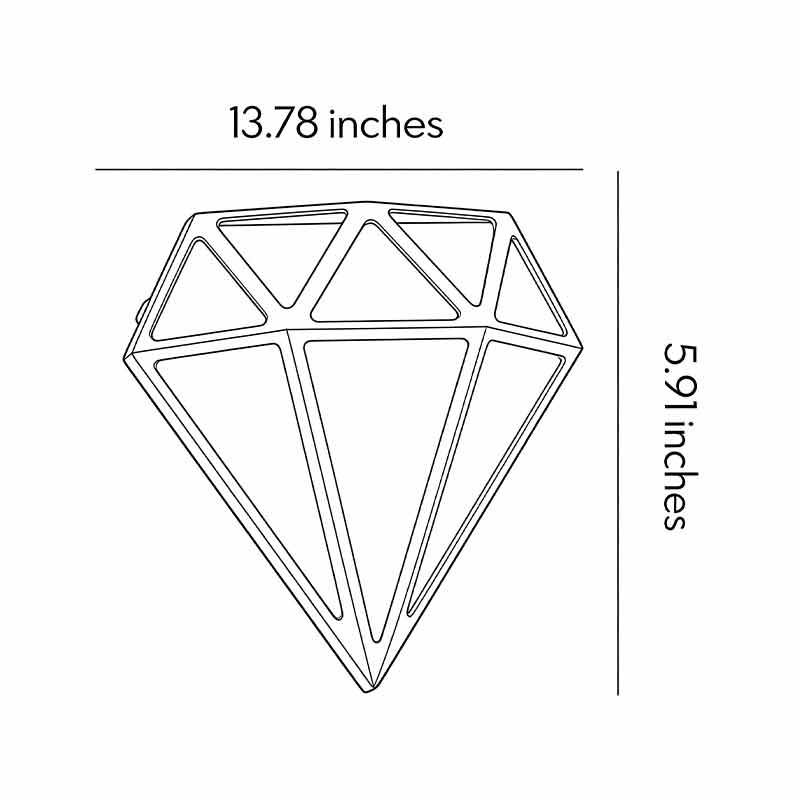 Diamond Shape LED Waterproof Outdoor Wall Light Modern Porch Fixture