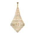 Large Gold Crystal Chandelier Luxury Art Glass Ceiling Light Adjustable