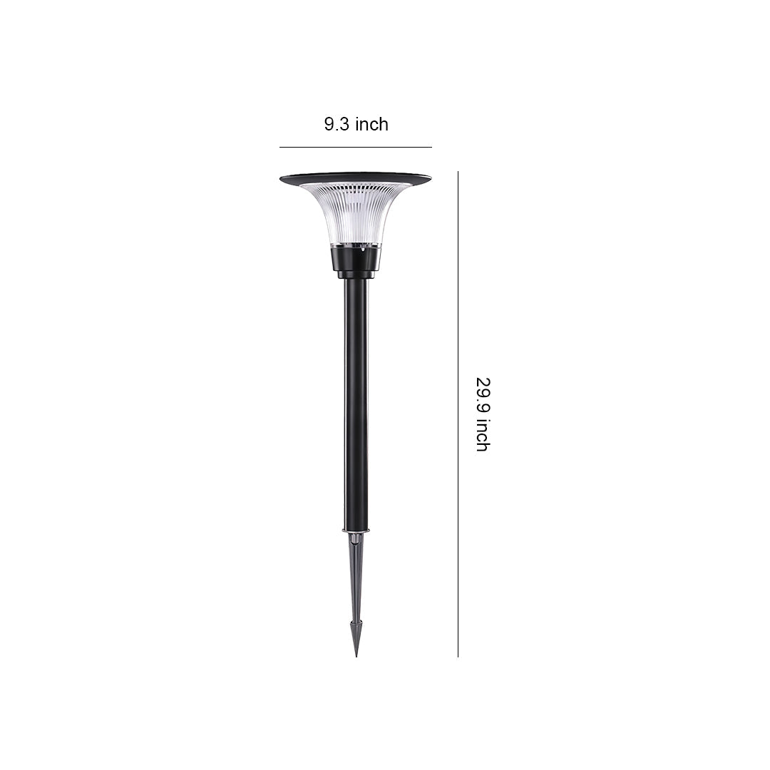 Black Solar Pathway Lights - Outdoor Ground Socket Lamp for Garden Lighting