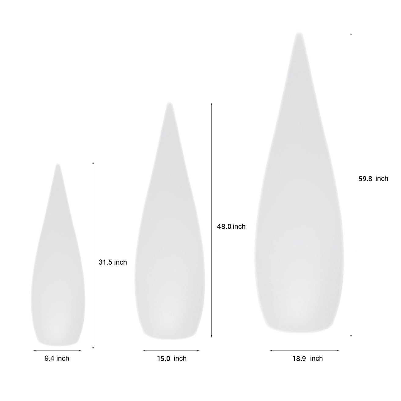 Modern Teardrop LED Outdoor Floor Lamp | Stylish Landscape Lighting