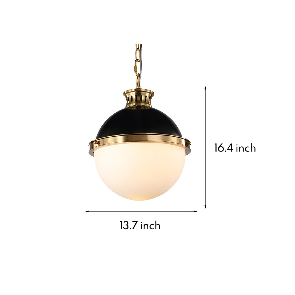 Ball Pendant Light - Classic Glass Globe Ceiling Fixture