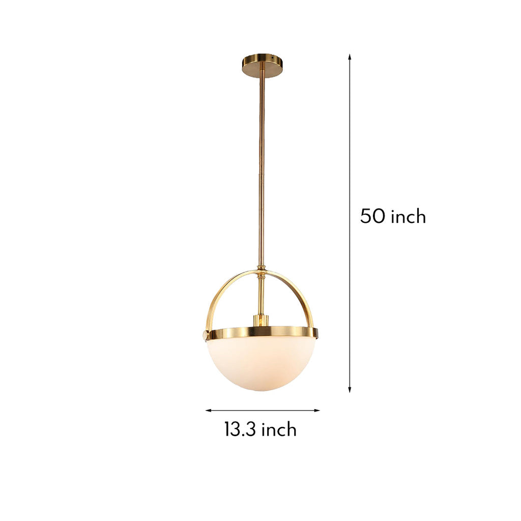 Gold and White Minimalist Pendant Light - Stylish Ceiling Fixture