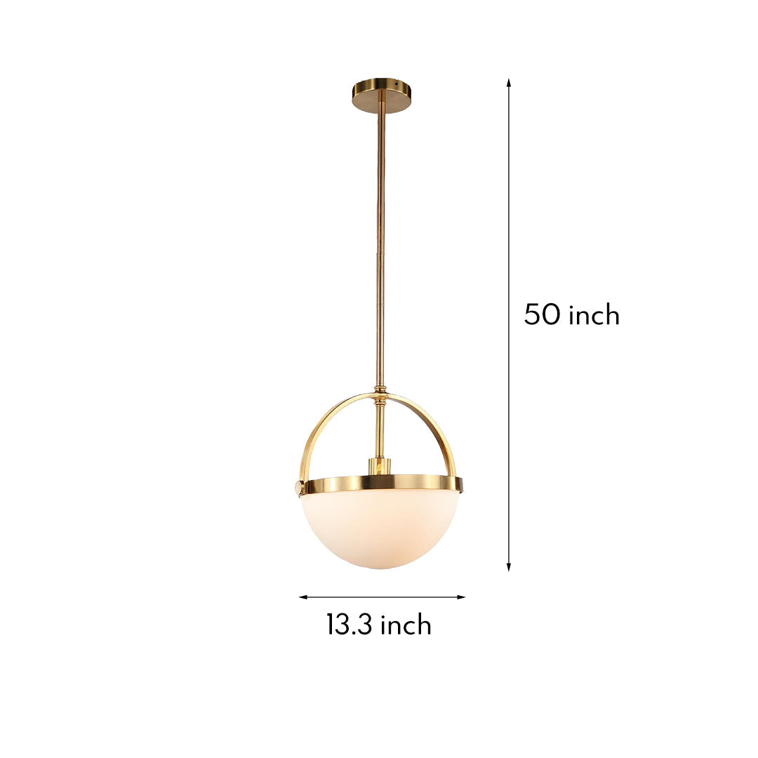 Gold and White Minimalist Pendant Light - Stylish Ceiling Fixture