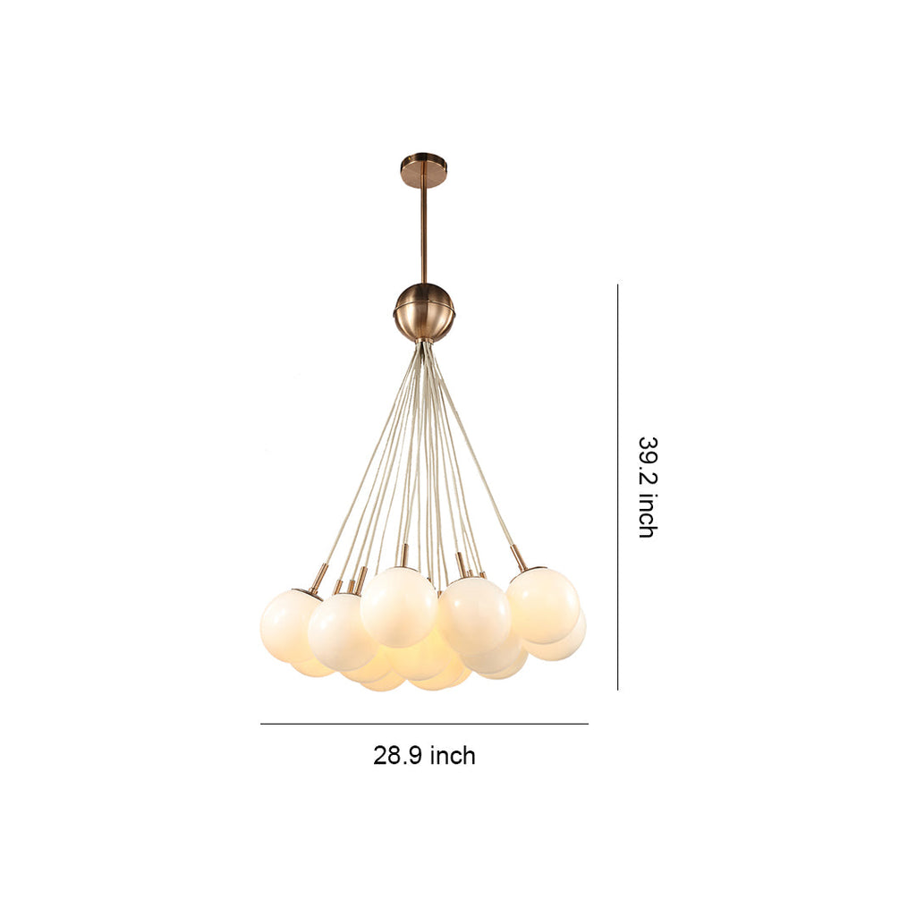 Bubble Glass Chandelier - Chic Luxurious Ceiling Light, Nordic Design, Unique Home Decor