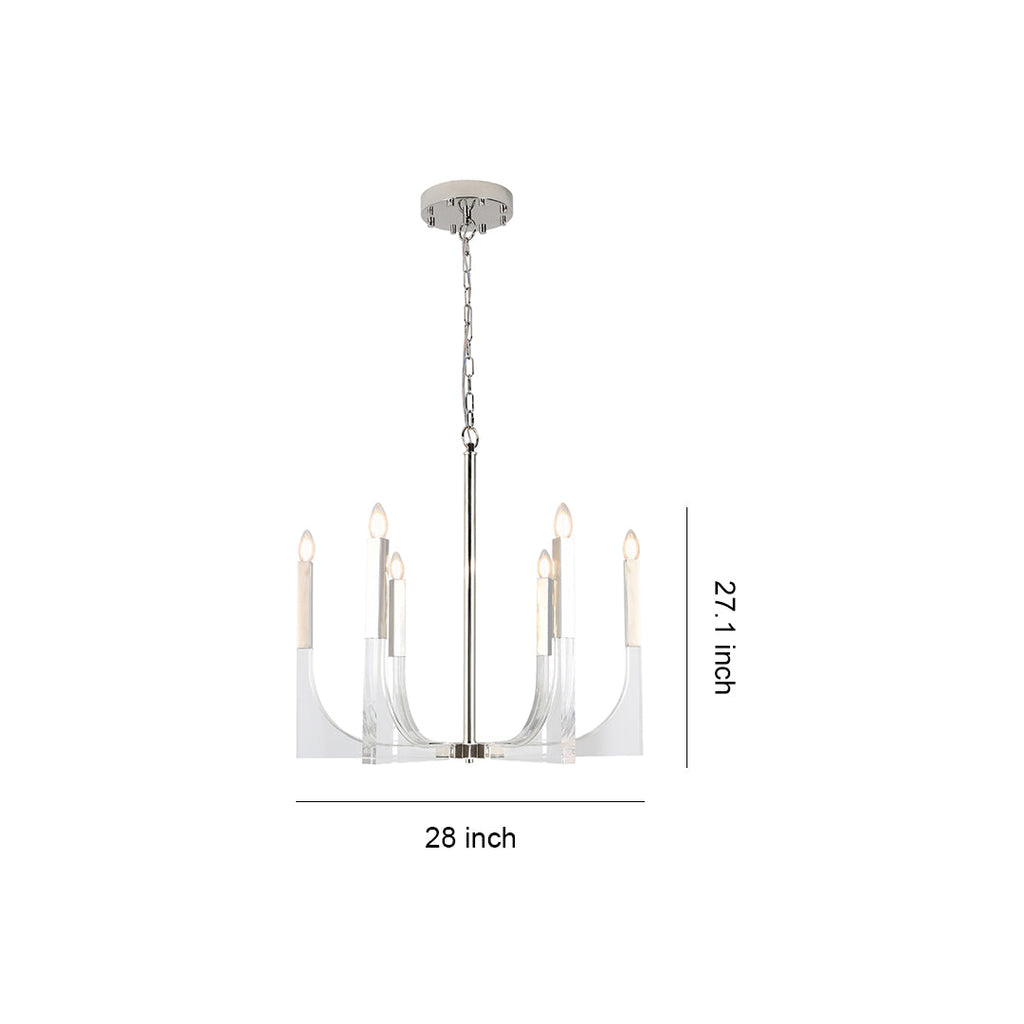Retro Transparent Luxury Ceiling Light for Sleek American Chandeliers