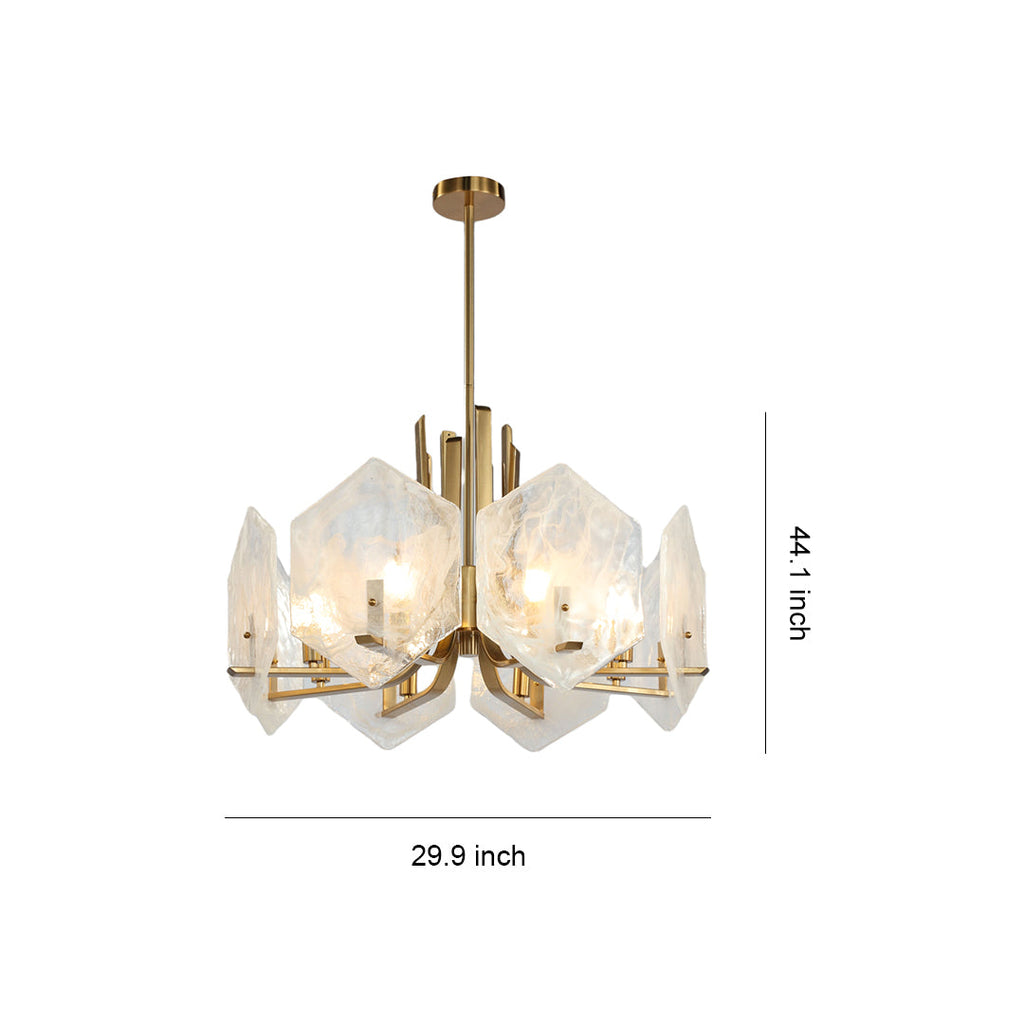 Gold Geometric Chandelier Vintage Ceiling Light Artistic Design