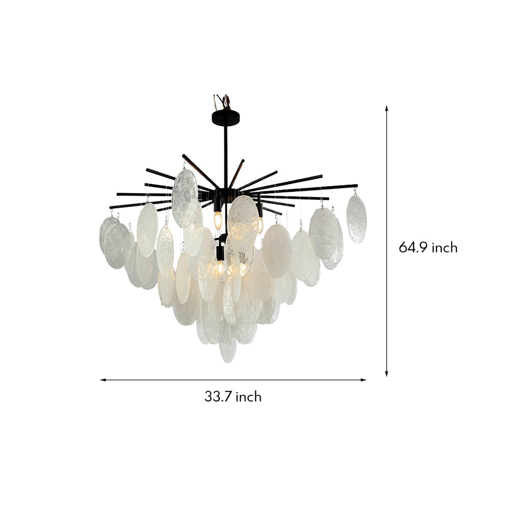 Mother of Pearl Chandelier Minimalist Metal Ceiling Light