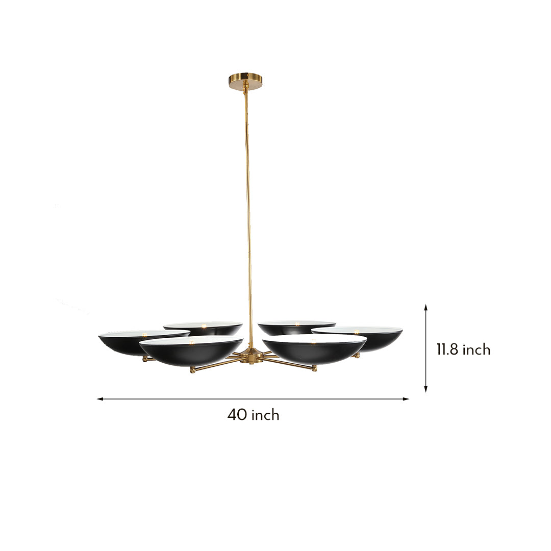 Black and Gold Vintage Chandelier Contemporary Ceiling Light