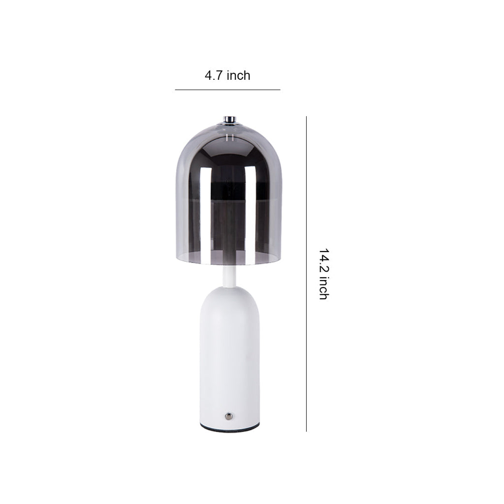 Italian Minimalist Glass Shade Table Lamp - Elegant Ambient Light for Home Decor