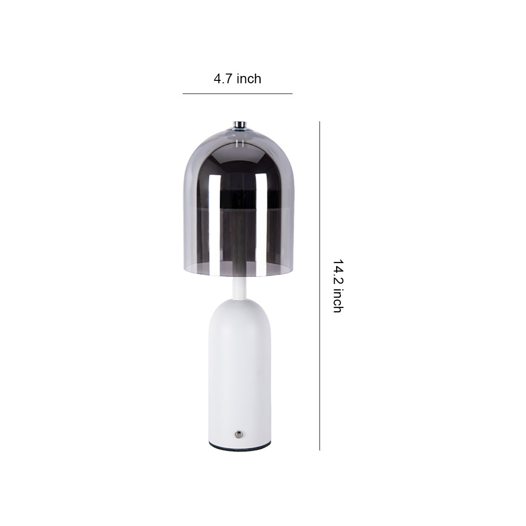 Italian Minimalist Glass Shade Table Lamp - Elegant Ambient Light for Home Decor