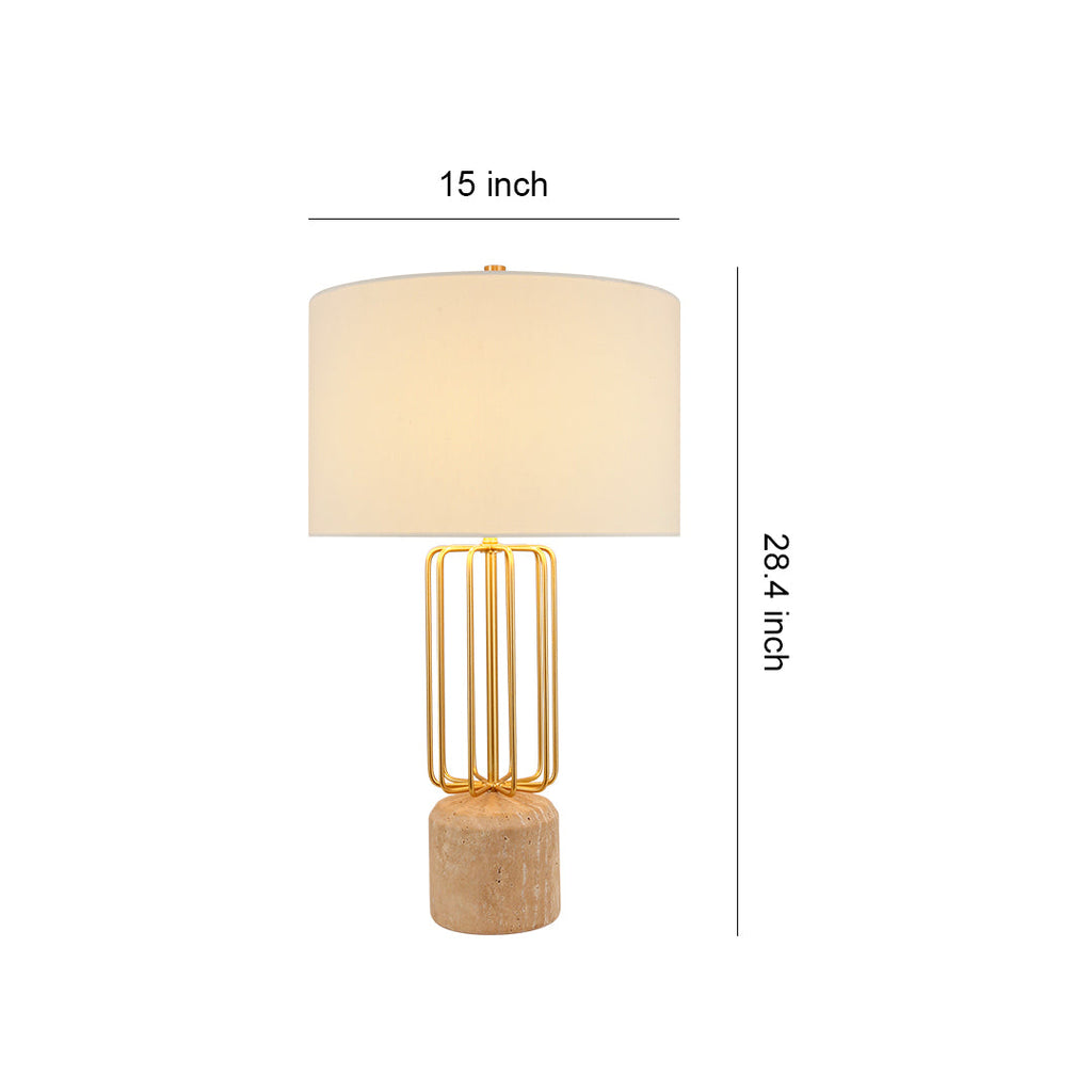 Geometric Metal Cage LED Table Lamp - Nordic Style Eye-Care Light