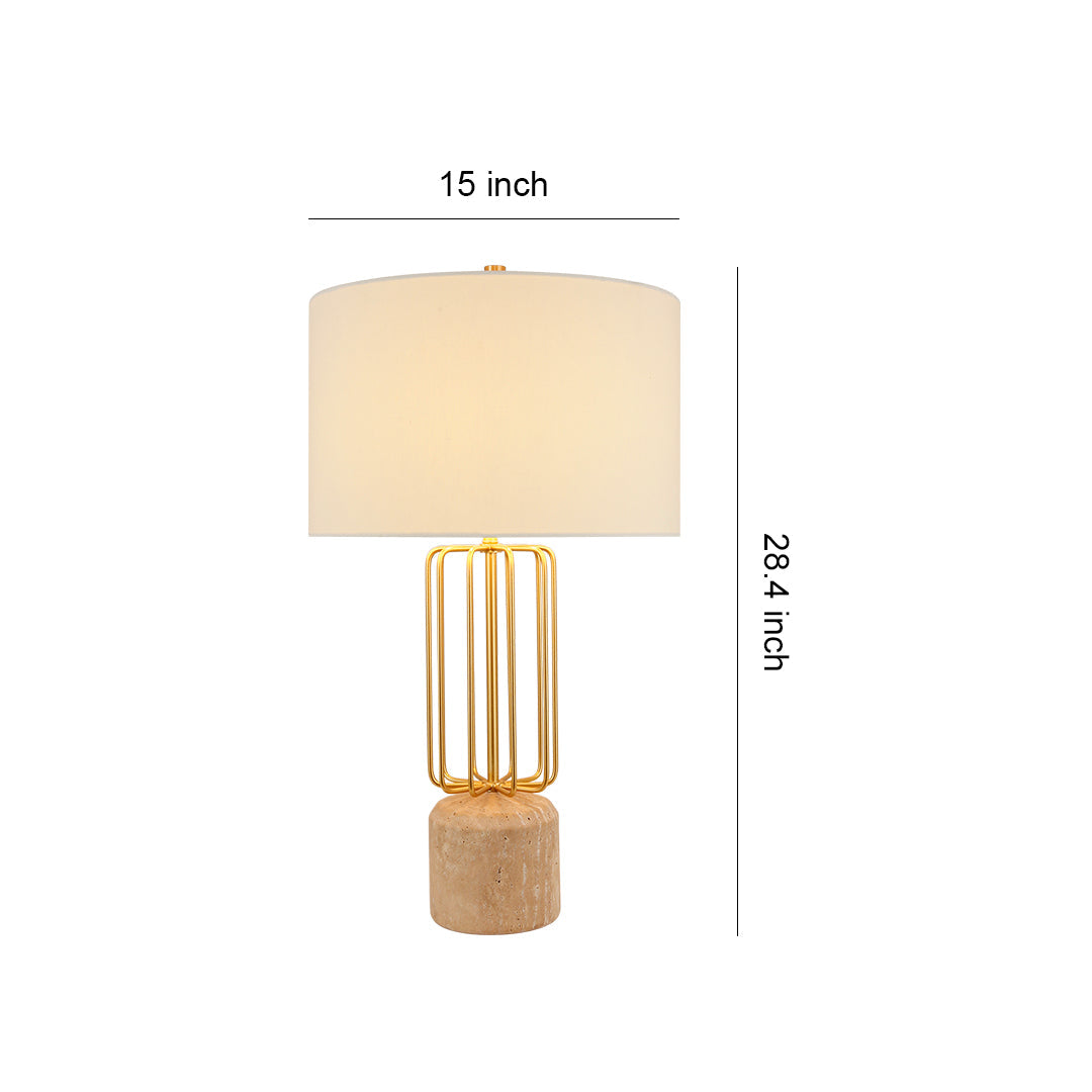 Geometric Metal Cage LED Table Lamp - Nordic Style Eye-Care Light