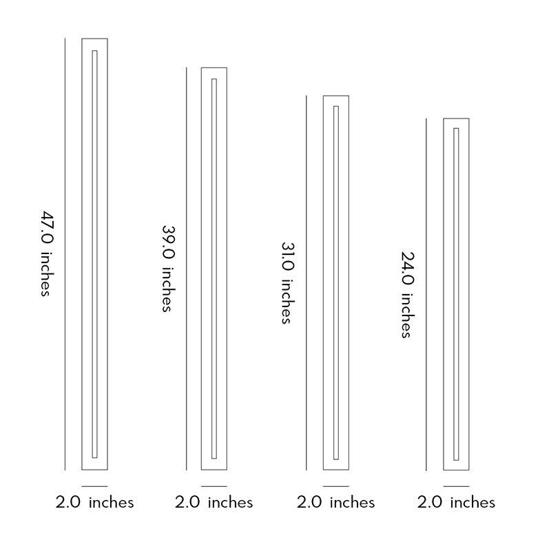 Modern LED Linear Black Wall Sconce - Iron Light Fixture
