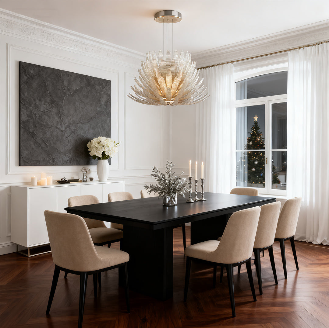 Deco Chandelier Luxury Stainless Steel Glass Ceiling Light