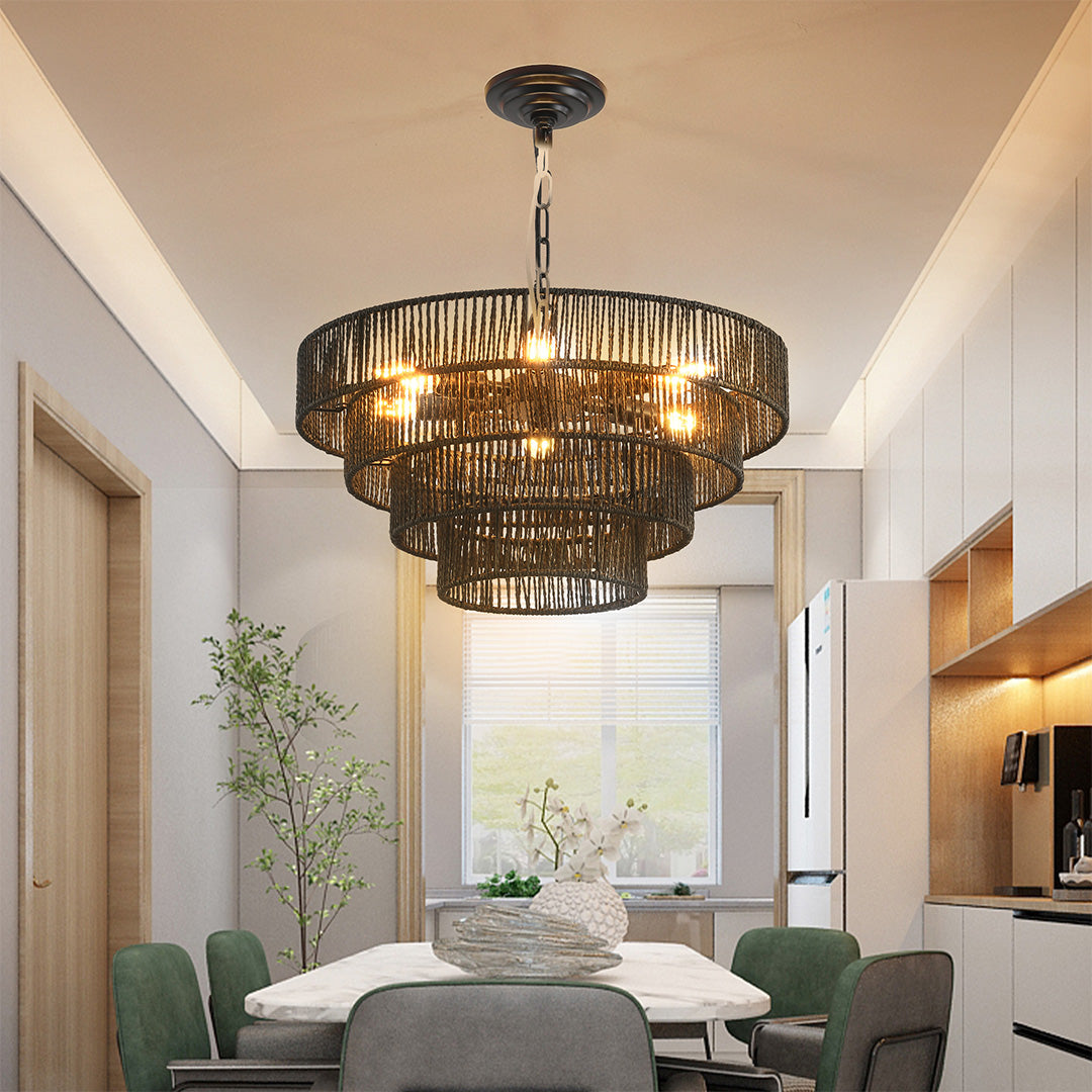 Japanese Zen Chandelier | Creative Ceiling Lights | Art-Inspired Design | Tranquil Home Decor | Unique Pendant Lighting