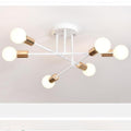 Modern Sputnik Chandelier - 6 LED Bulbs, Novelty Metal Finish, Contemporary Design