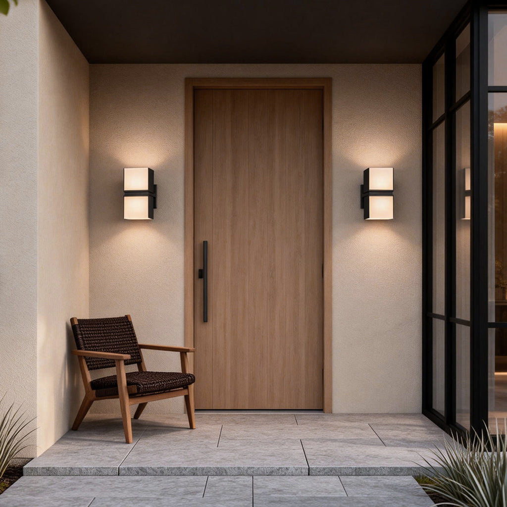 Modern Waterproof LED Double Head Wall Light Design