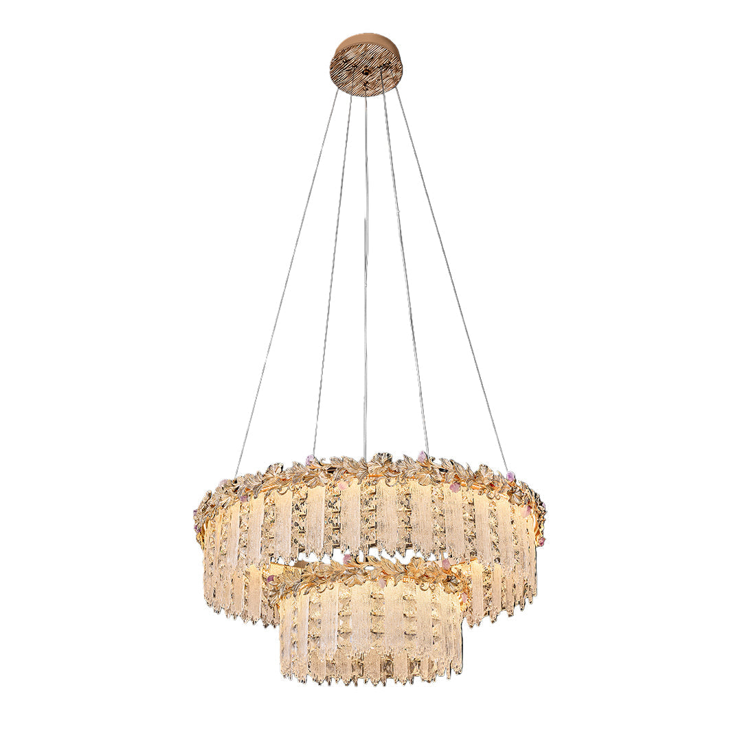 Gold Chandelier Crystal Minimalist Ceiling Light
