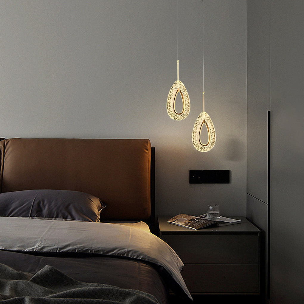 Unique Minimalist LED Pendant Light - Modern Metal Ceiling Fixture