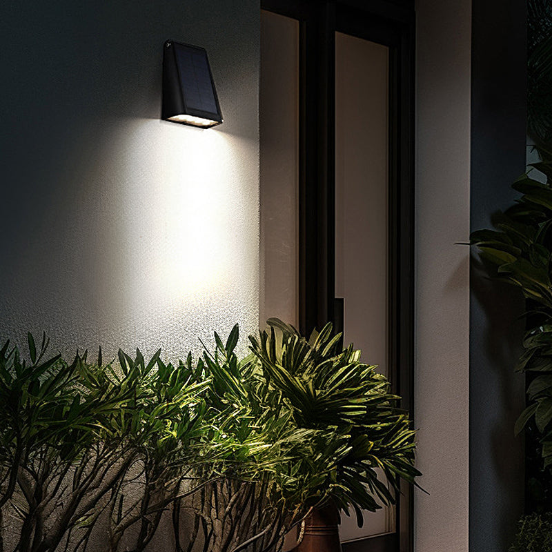 Modern LED Waterproof Black Solar Down Light Wall Sconce