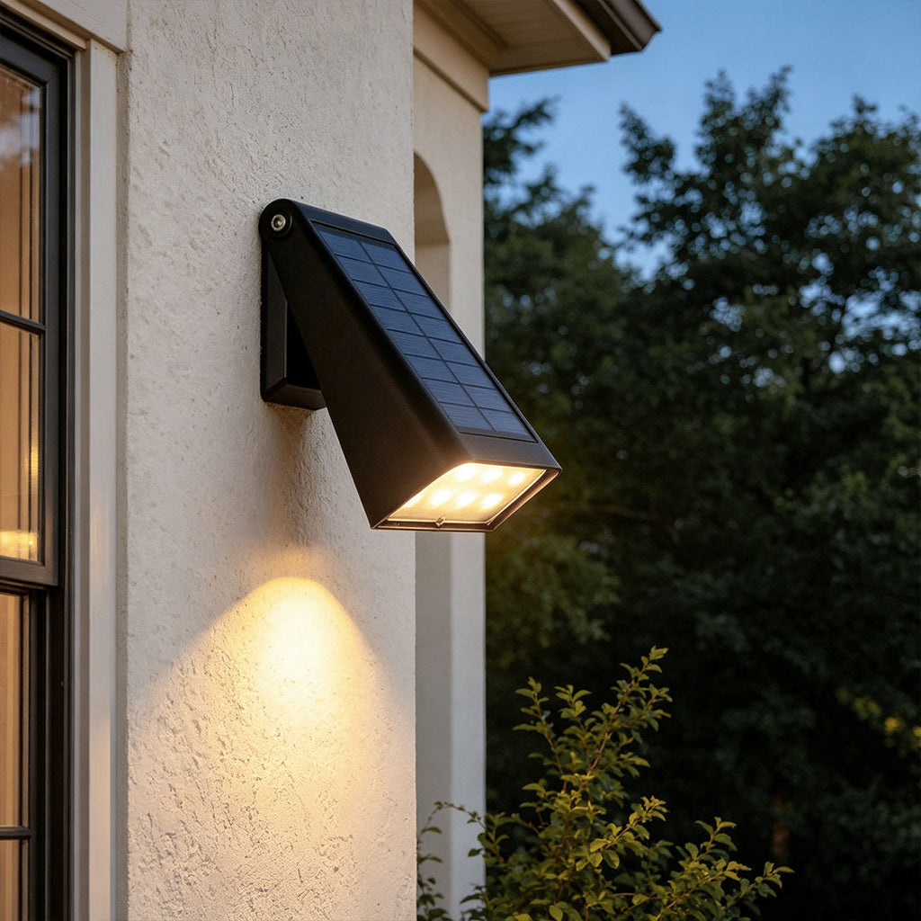Modern LED Waterproof Black Solar Down Light Wall Sconce