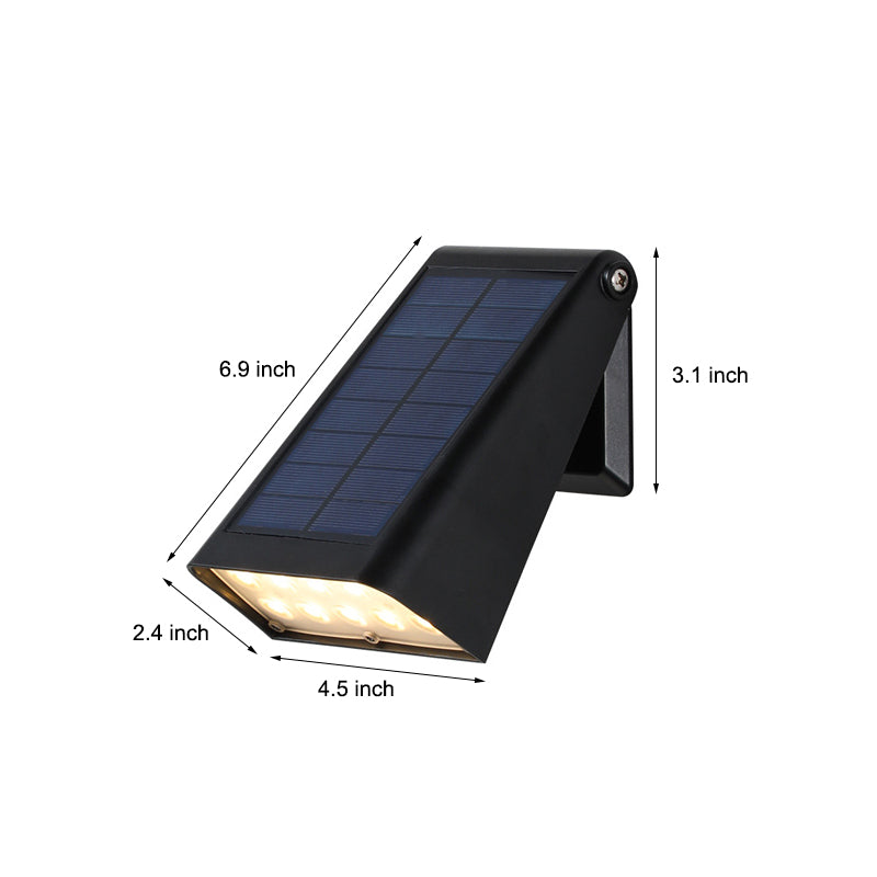 Modern LED Waterproof Black Solar Down Light Wall Sconce