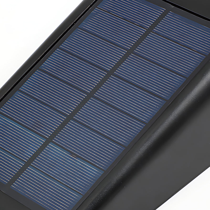 Modern LED Solar Down Light Wall Sconce - Waterproof Black Outdoor Lighting