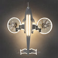Fighter Jet Ceiling Fan Light – Kids Full Spectrum Aviation Design