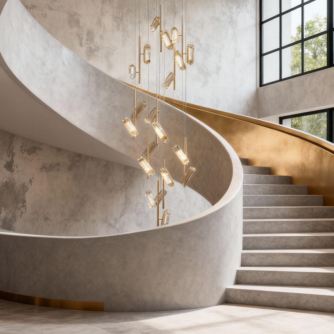 Luxury Acrylic LED Staircase Chandelier Ceiling Light