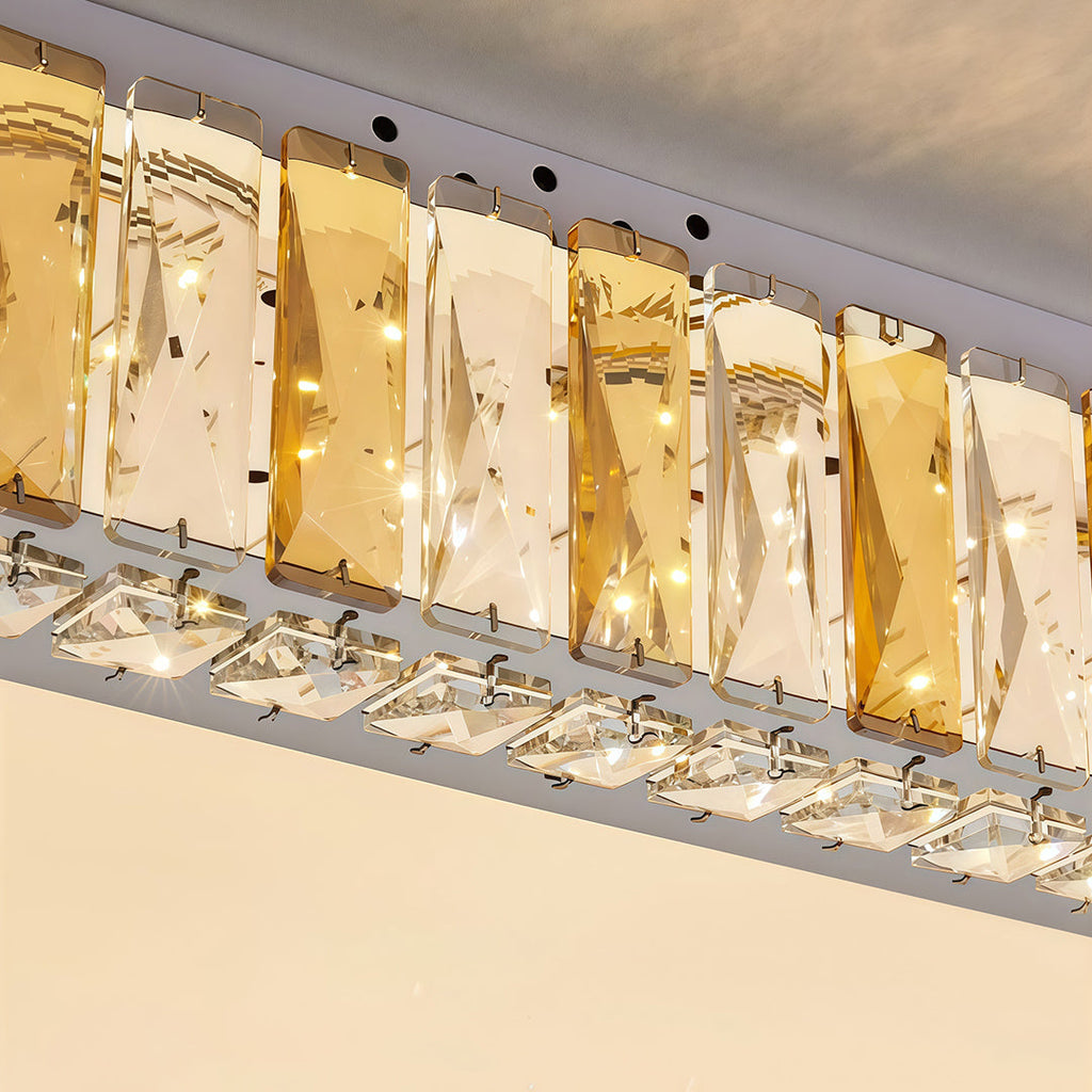 Luxury Crystal LED Ceiling Light - Flush Mount Chandelier iluminação decoração moderna