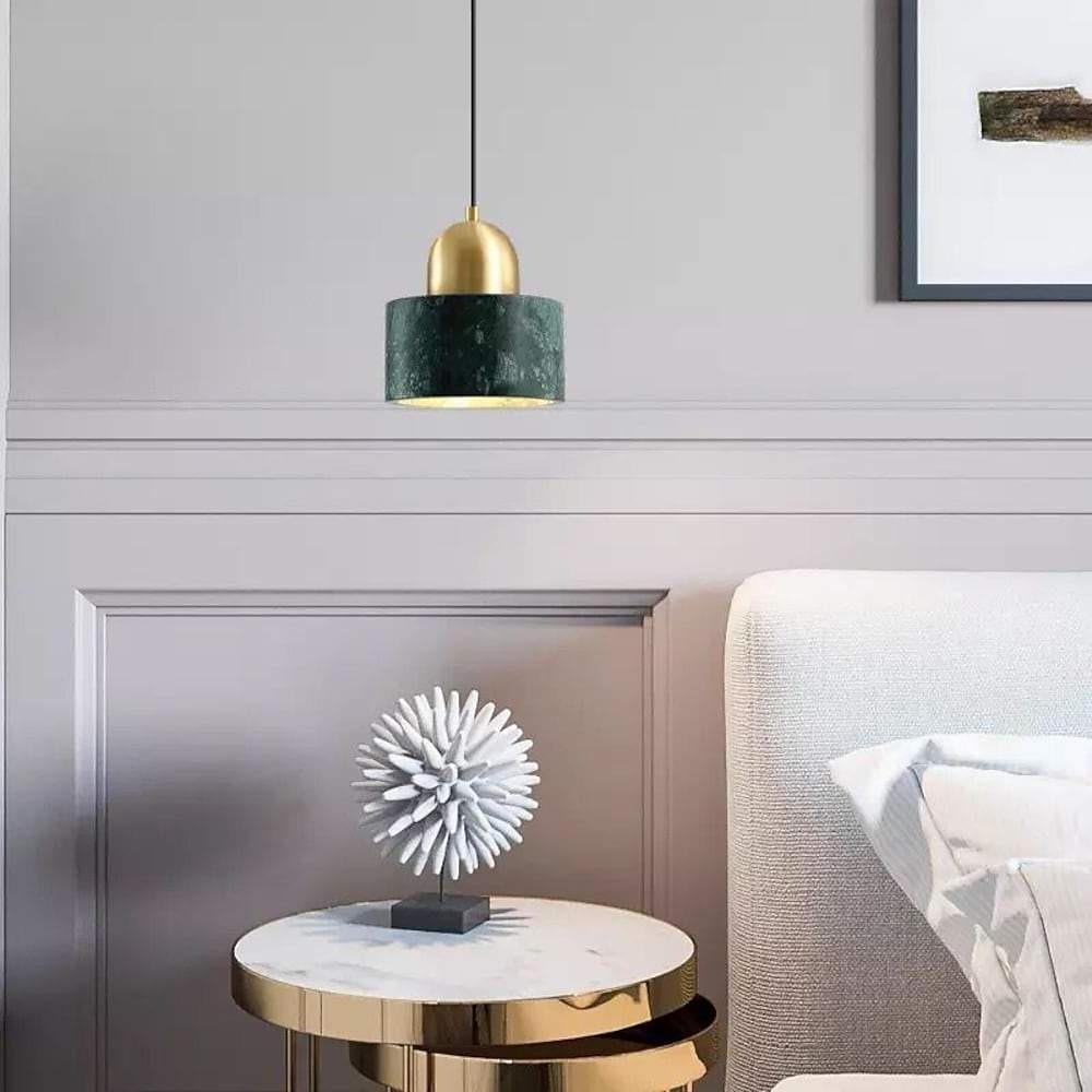 Modern Metal Marble Mini Pendant Light fixture Artistic Home Lighting
