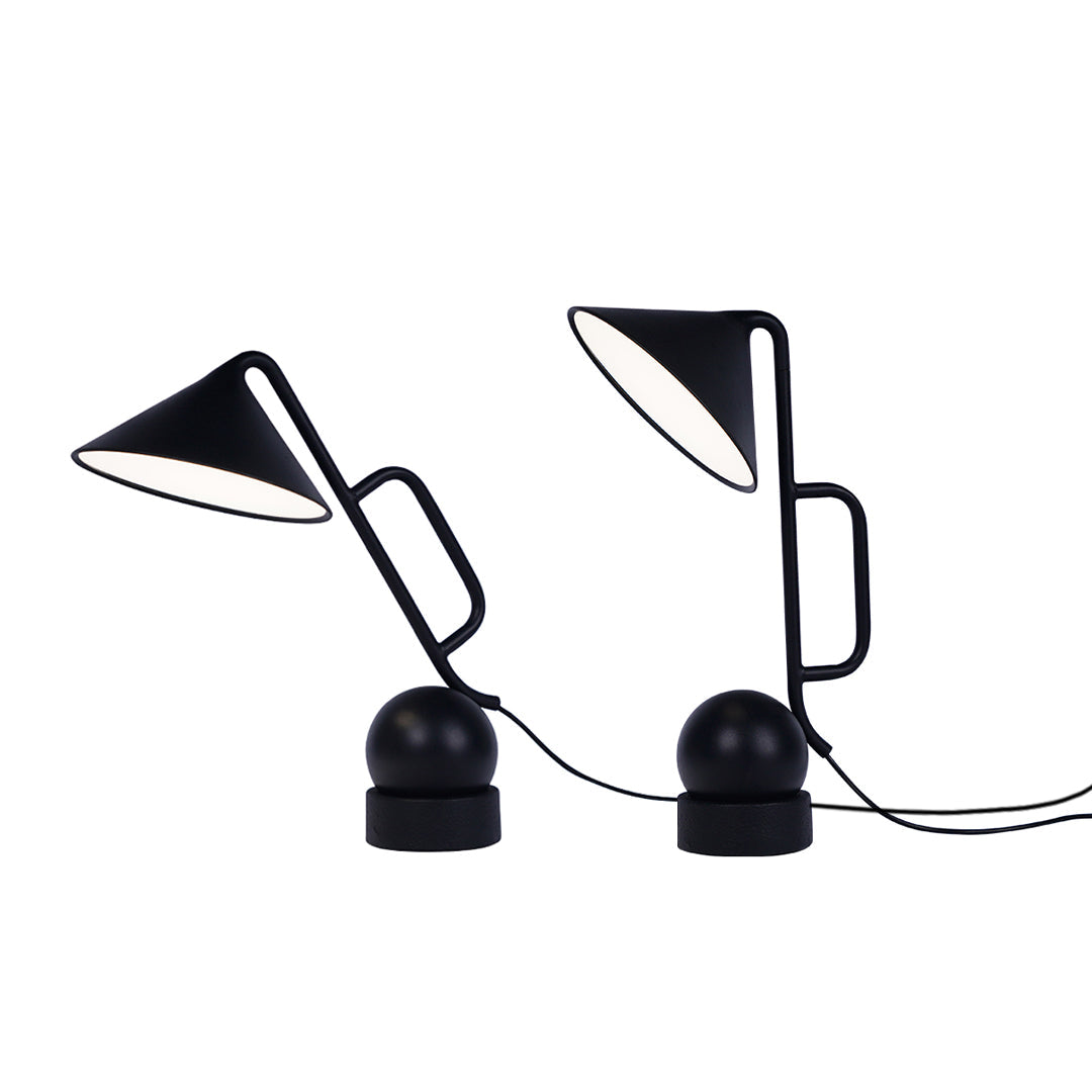 Black Metal Industrial LED Desk Lamp - Modern Study Lighting