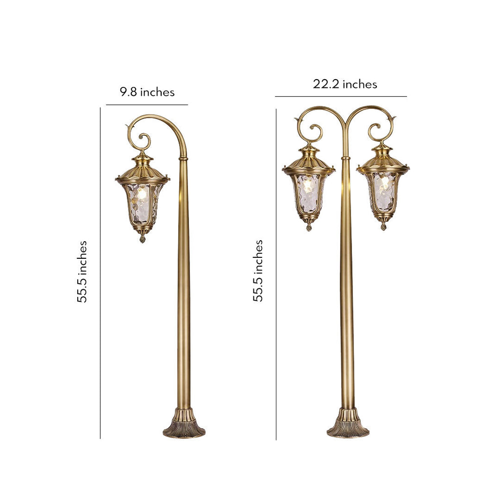 European Style Copper LED Vintage Outdoor Path Light - Durable and Elegant Illumination