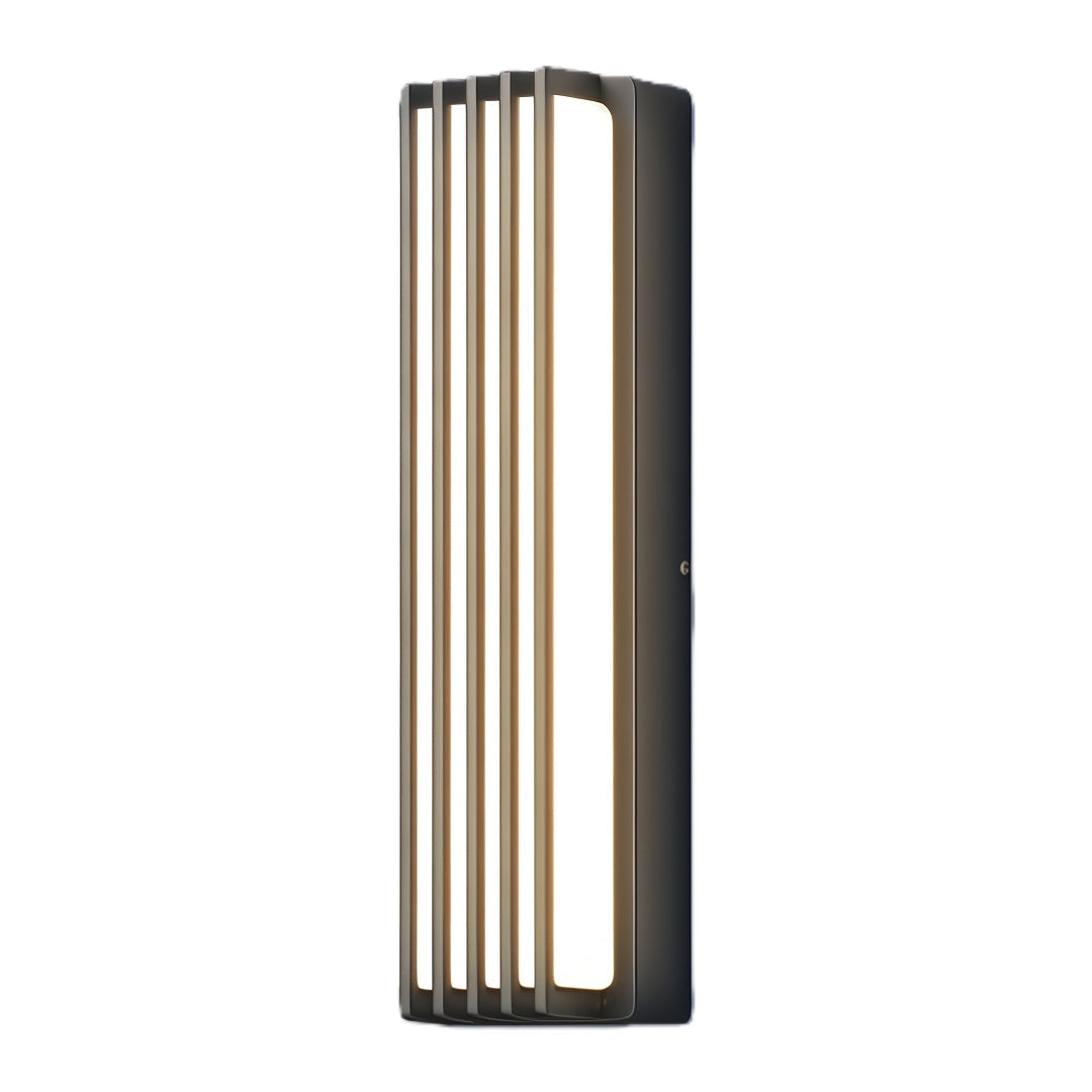Wall-Mounted Waterproof Black Linear Outdoor Light