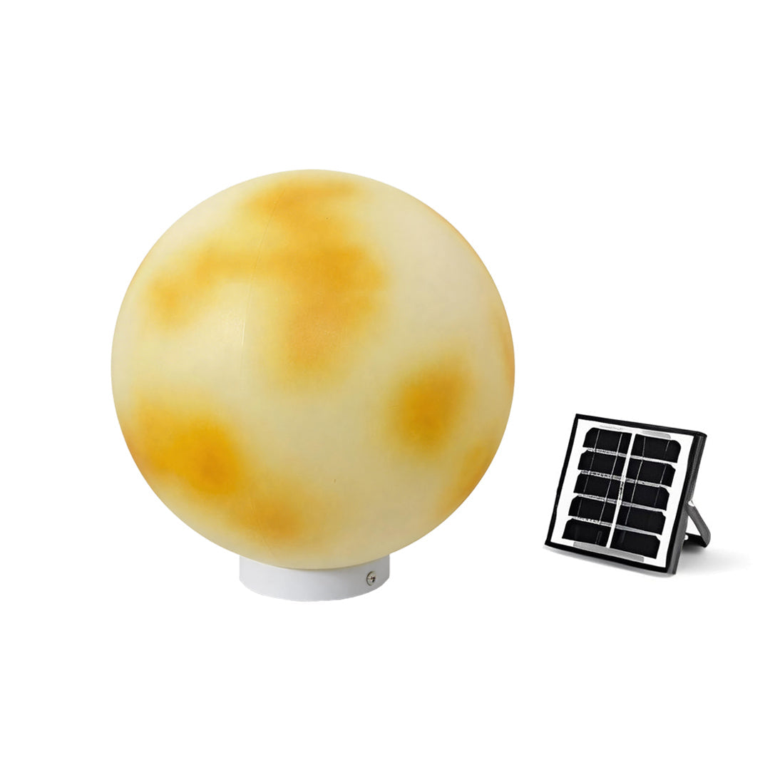 Moon-Shaped Stone Pillar Light - Outdoor Decorative Solar Lantern