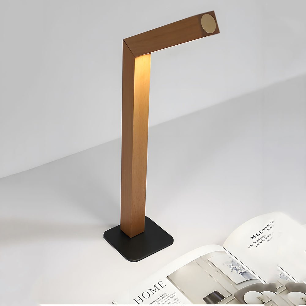 Nordic LED Desk Light - Dual Magnetic Touch Control Wooden Lamp