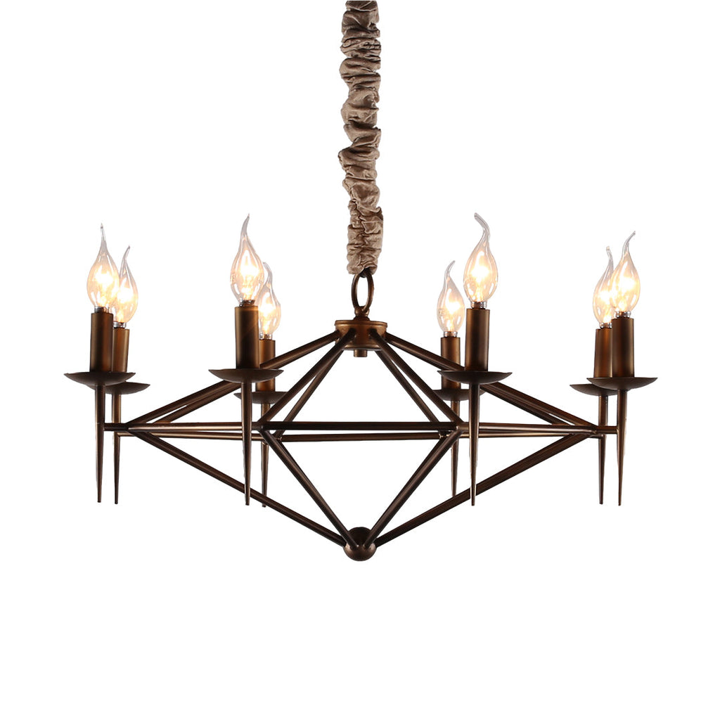 Brown Nordic Chandelier Acrylic Metal Ceiling Light