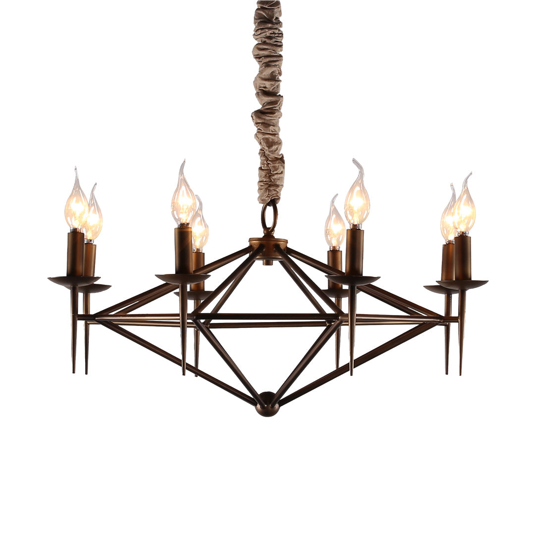 Brown Nordic Chandelier Acrylic Metal Ceiling Light