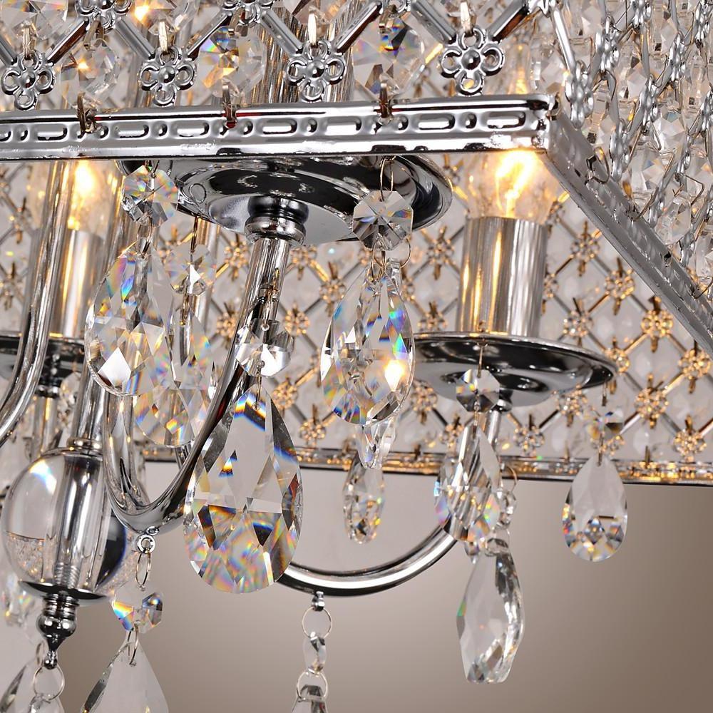 Square Electroplated Metal LED Pendant Chandelier - Nordic Design Light