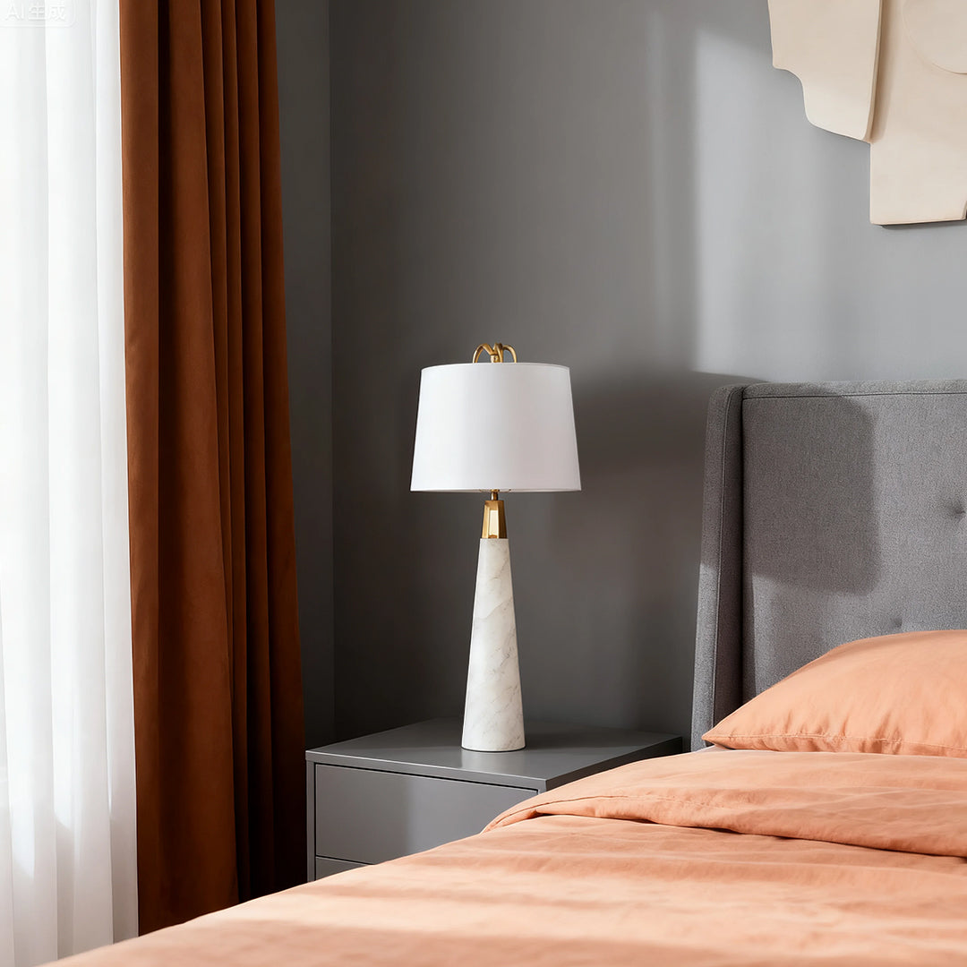 **Nordic White Marble Tapered Table Lamp - Elegant Lighting for Modern Homes**

Enhance your space with our Nordic White Marble Tapered Table Lamp, ideal for modern interiors. This elegant lamp features a stylish tapered design crafted from high-quality w
