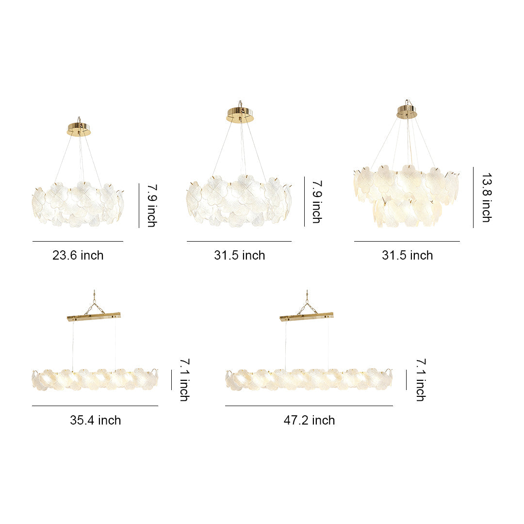 Artistic Glass Flower Chandelier - French Ceiling Light