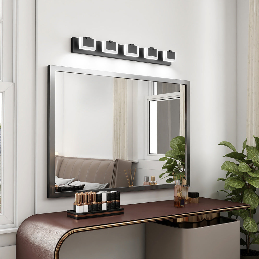 Nordic Chrome Bathroom LED Vanity Lights, Modern Mirror Light Fixture, Energy-Efficient Lighting, Adjustable Brightness, Stylish Wall Sconces for Makeup and Grooming, Contemporary Home Decor, Sleek Design for Bathrooms and Dressing Tables