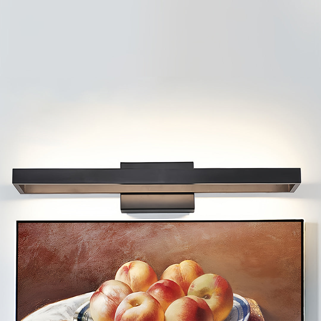 Black Vanity Bathroom Light Dimmable LED Modern Picture Wall Light Fixture Elegant Contemporary Sconce for Home Decor Lighting Adjustable Brightness for Makeup and Grooming Spaces Mounted Lighting for Bathroom and Dressing Rooms