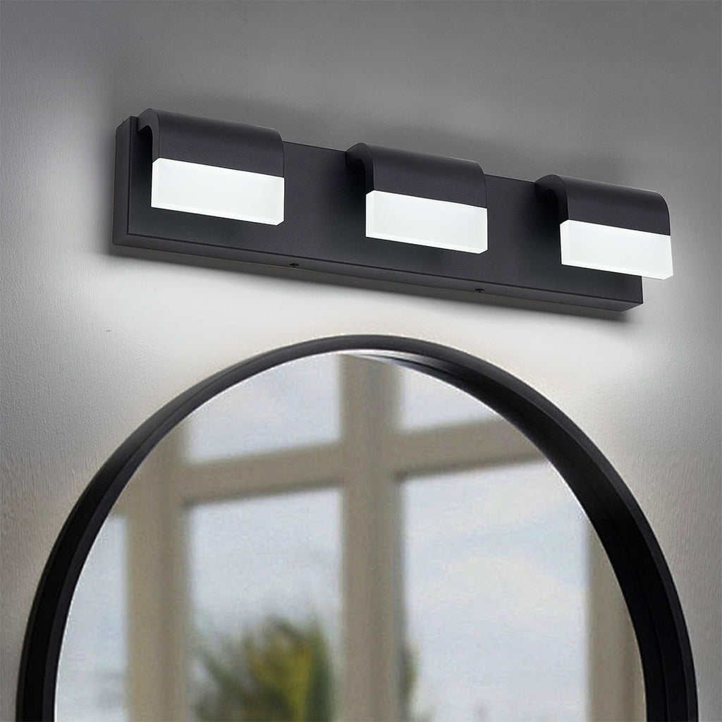 Black Vanity Lighting for Bathroom Makeup Mirror Light, Modern LED Wall Sconce, Dimmable Cosmetic Light Fixture, Stylish Glam Room Lighting, Adjustable Brightness, Easy Install for Home Decor, Contemporary Bathroom Accessories, Elegant Makeup Station Ligh