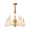 Brass Vintage Chandelier | Ornate Classic Glass Ceiling Light