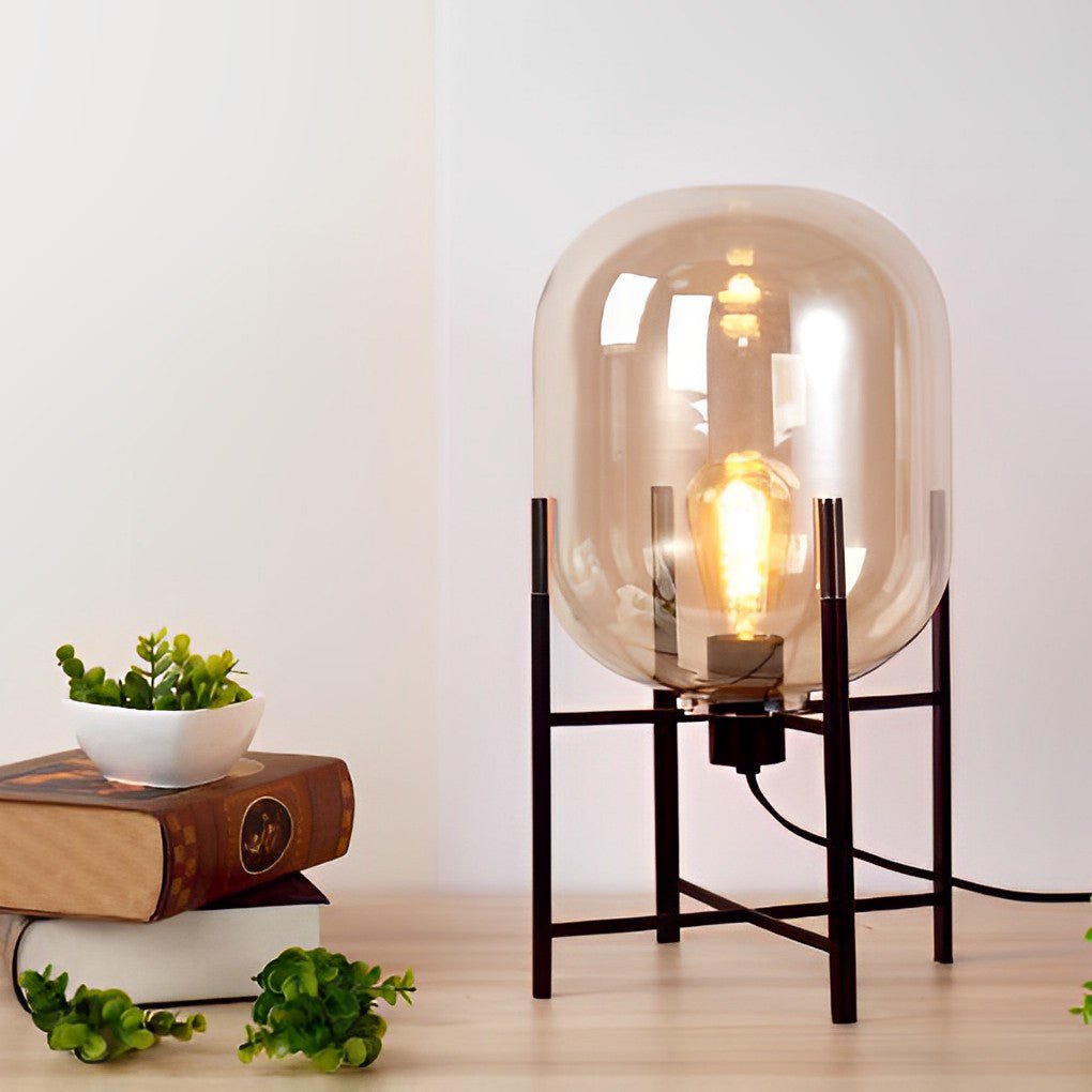 Bubble Glass Floor Lamp Industrial Rods Lighting