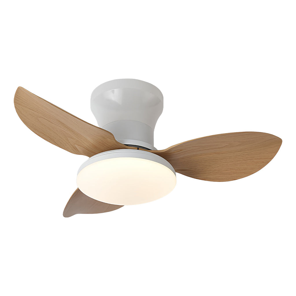 Modern 3-Blade Ceiling Fan with Remote and Dimmer Light, Quiet Operation