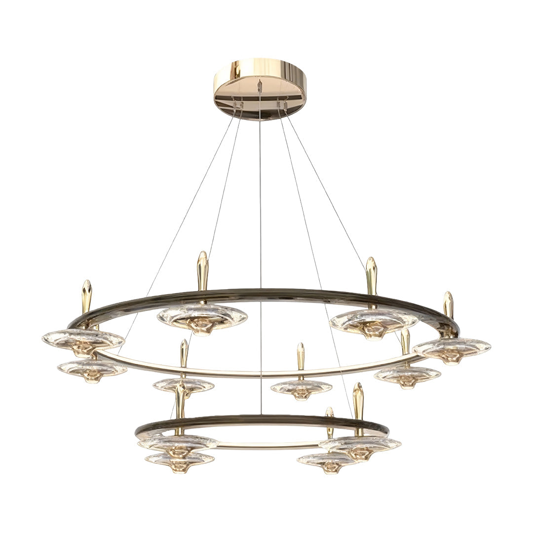 Luxury Round Crystal Chandelier - Elegant Ceiling Light Fixture